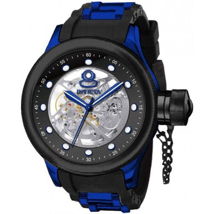 Invicta Men's Watch - Pro Diver Semi Skeleton Dial Blue and Black Strap | 39166 ,