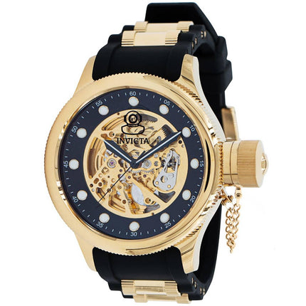 Invicta Men's Watch - Pro Diver Semi Skeleton Dial Rubber and Steel Strap | 39165 ,