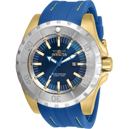 Invicta Men's Watch - Pro Diver Silver Tone Bezel Blue Polyurethane Strap | 30761 ,