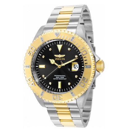 Invicta Men's Watch - Pro Diver Swiss Quartz Diamond Two Tone Steel Bracelet | 37015 ,