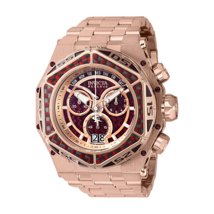 Invicta Men's Watch - Reserve Carbon Hawk Burgundy and Rose Gold Dial | 38928 ,