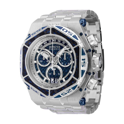 Invicta Men's Watch - Reserve Carbon Hawk Chrono Blue and Silver Tone Dial | 38918 ,