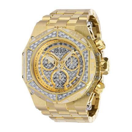 Invicta Men's Watch - Reserve Carbon Hawk Gold Tone, Silver Glass Fiber Dial | 38917 ,