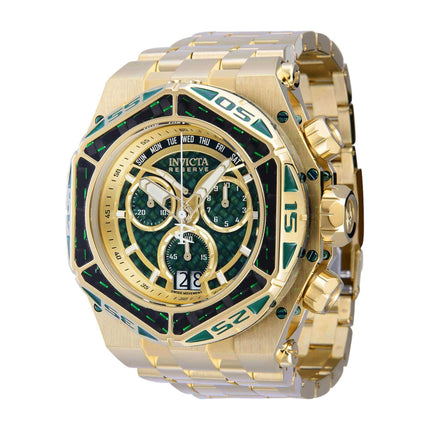 Invicta Men's Watch - Reserve Carbon Hawk Green and Gold Tone Dial Bracelet | 38922 ,