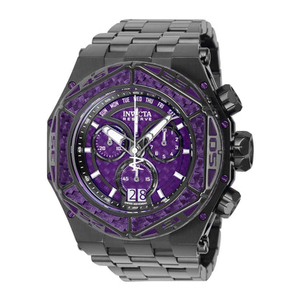 Invicta Men's Watch - Reserve Carbon Hawk Purple and Black Dial Bracelet | 38920 ,