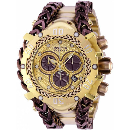 Invicta Men's Watch - Reserve Gladiator Gold Tone and Brown Dial Bracelet | 36622 ,