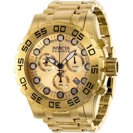 Invicta Men's Watch - Reserve Leviathan Evolution Chrono Gold Dial Bracelet | 37694 ,