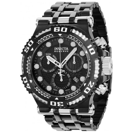 Invicta Men's Watch - Reserve Rotating Bezel Black and Silver Tone Bracelet | 36403 ,