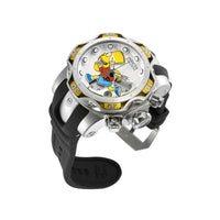 Invicta Men's Watch - Reserve Simpsons Silver Tone Case Black Rubber Strap | 39017 ,