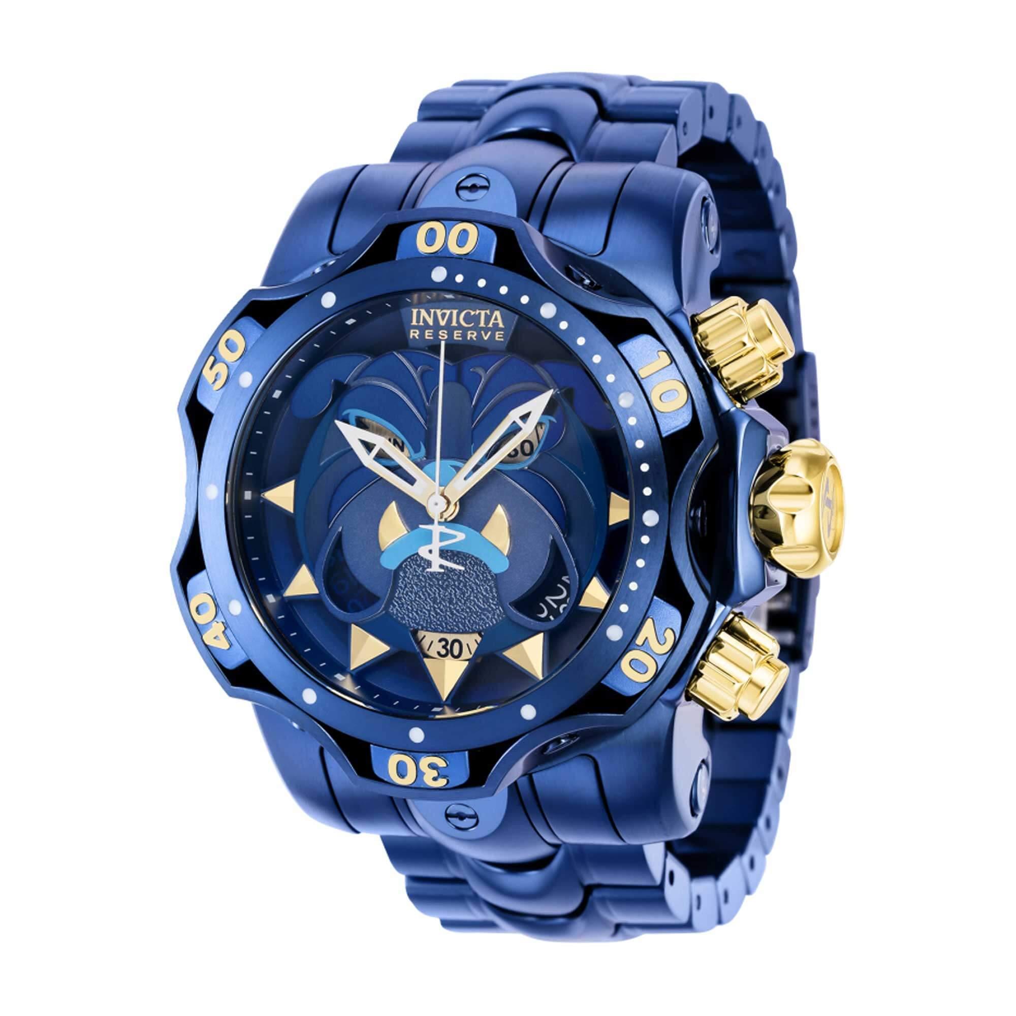 Invicta Men's Watch - Reserve Venom Dark Blue, Gold Tone Rotating Beze
