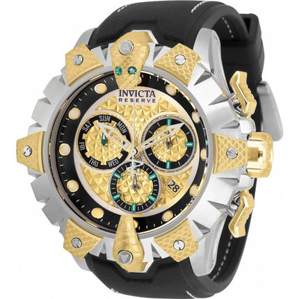 Invicta Men's Watch - Reserve Venom Gold Tone and Black Dial Rubber Strap | 32132 ,