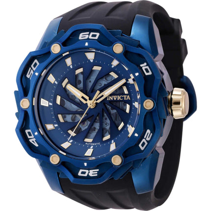 Invicta Men's Watch - Ripsaw Automatic Blue Semi Skeleton Dial Rubber Strap | 44112 ,