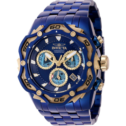 Invicta Men's Watch - Ripsaw Chronograph Gold and Blue Dial Stainless Steel | 44092 ,