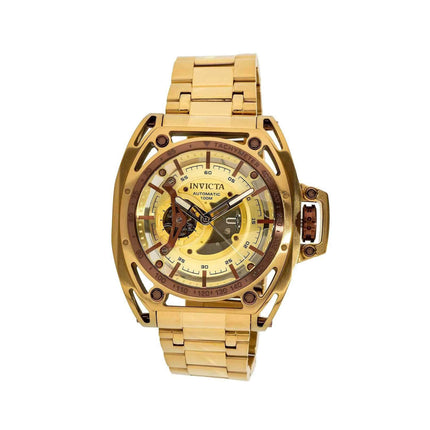 Invicta Men's Watch - S1 Rally Automatic Gold Semi Skeleton Dial Bracelet | 38151 ,