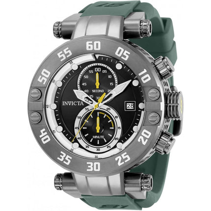 Invicta Men's Watch - S1 Rally Chrono Black and Silver Dial Rubber Strap | 34800 ,