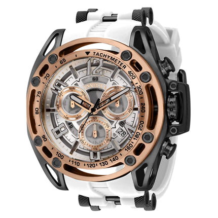 Invicta Men's Watch - S1 Rally Chronograph Black Steel and White Rubber Strap | 39138 ,