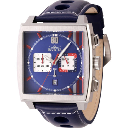 Invicta Men's Watch - S1 Rally Chronograph Navy Blue Leather Strap Quartz | 44749 ,
