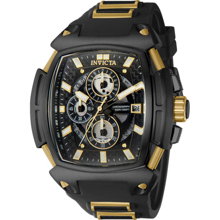Invicta Men's Watch - S1 Rally Diablo Chrono Yellow Gold and Black Strap | 39702 ,