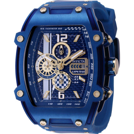 Invicta Men's Watch - S1 Rally Diablo Quartz Chrono Gold and Blue Dial Strap | 44135 ,