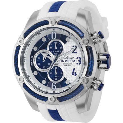 Invicta Men's Watch - S1 Rally Quartz Chrono White and Blue Rubber Strap | 36433 ,