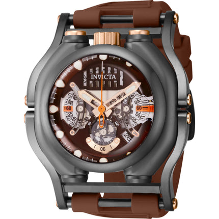 Invicta Men's Watch - Sea Hunter Quartz Chronograph Brown Dial Rubber Strap | 41716 ,