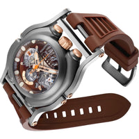 Invicta Men's Watch - Sea Hunter Quartz Chronograph Brown Dial Rubber Strap | 41716 ,