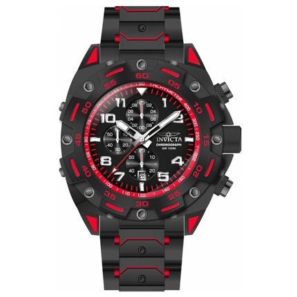 Invicta Men's Watch - Sea Monster Chronograph Black and Red Dial Bracelet | 37667 ,