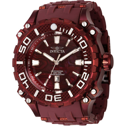 Invicta Men's Watch - Sea Spider Quartz Burgundy Steel and Red Rubber Bracelet | 43181 ,