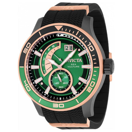 Invicta Men's Watch Sea Vulture Green Dial TT Black and Rose Gold Case 37244 ,
