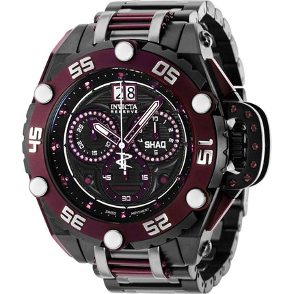 Invicta Men's Watch - Shaq Chronograph Black Dial Stainless Steel Bracelet | 37769 ,
