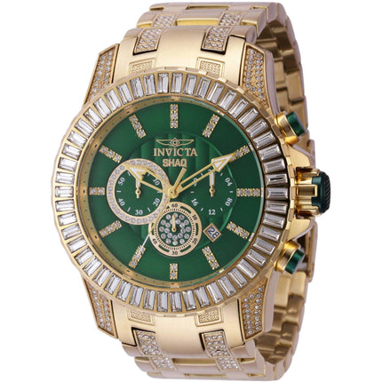 Invicta Men's Watch - Shaq Chronograph Green and Gold Tone Dial Steel Bracelet | 43820 ,