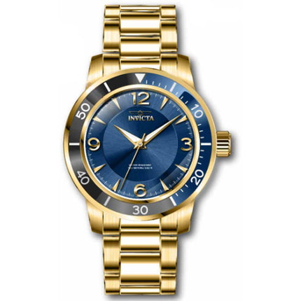 Invicta Men's Watch - Specialty Black and Blue Bezel Yellow Gold Bracelet | 38521 ,