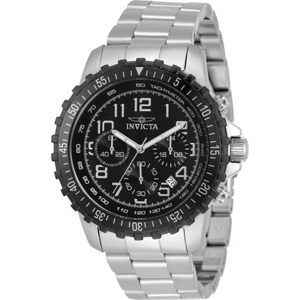 Invicta Men's Watch - Specialty Chrono Black Dial Stainless Steel Bracelet | 34008 ,