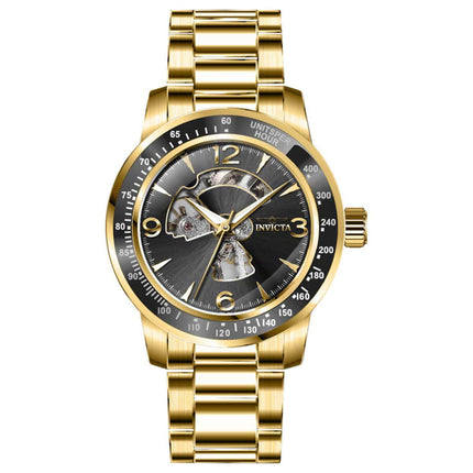 Invicta Men's Watch - Specialty Mechanical Black Dial Yellow Gold Bracelet | 38556 ,
