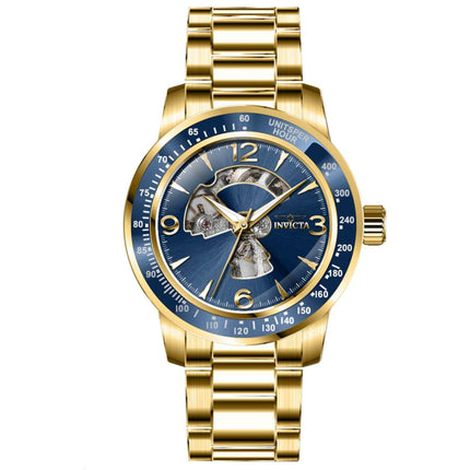 Invicta Men's Watch - Specialty Mechanical Blue Dial Yellow Gold Bracelet | 38553 ,