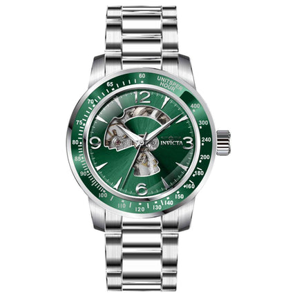 Invicta Men's Watch - Specialty Mechanical Green Dial Silver Tone Bracelet | 38553 ,