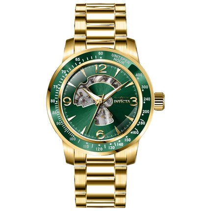 Invicta Men's Watch - Specialty Mechanical Green Dial Yellow Gold Bracelet | 38557 ,