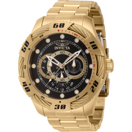 Invicta Men's Watch - Speedway Black and Gold Dial Steel Bracelet Quartz | 45754 ,