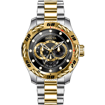 Invicta Men's Watch - Speedway Black and Gold Dial Two Tone Steel Bracelet | 45752 ,