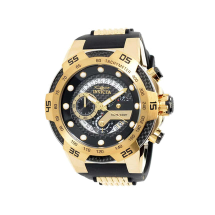 Invicta Men's Watch - Speedway Chronograph Black and Yellow Gold Strap | 25742 ,
