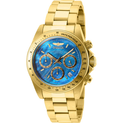 Invicta Men's Watch - Speedway Chronograph Blue MOP Dial Yellow Gold Steel | 28671 ,