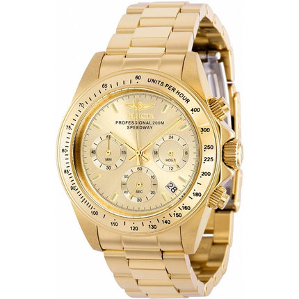 Invicta Men's Watch - Speedway Chronograph Gold Dial Stainless Steel Bracelet | 39565 ,