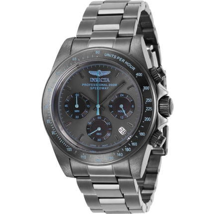 Invicta Men's Watch - Speedway Chronograph Gunmetal Dial Steel Bracelet Date | 27772 ,
