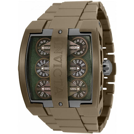 Invicta Men's Watch - Speedway Dual Time Gunmetal and Green Dial Bracelet | 35462 ,