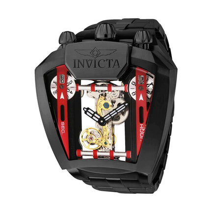 Invicta Men's Watch - Speedway Dual Time Mechanical Black Dial Bracelet | 35457 ,