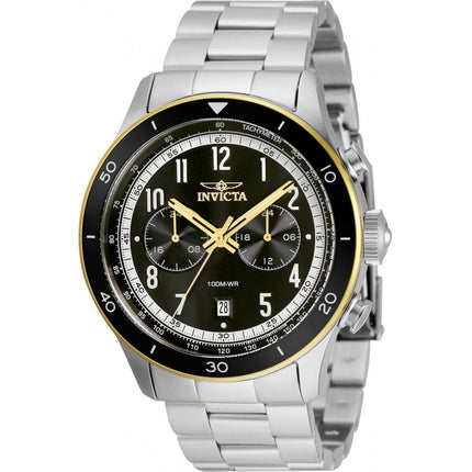 Invicta Men's Watch - Speedway Quartz Black and Silver Dial Fixed Bezel | 35665 ,