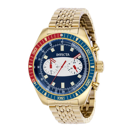 Invicta Men's Watch - Speedway Red and Blue Rotating Bezel Yellow Gold Case | 40530 ,