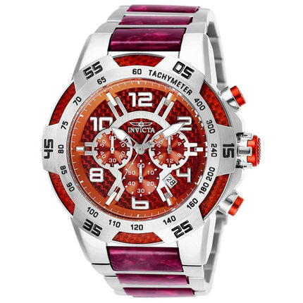 Invicta Men's Watch - Speedway Red Dial Two Tone Silver and Red Bracelet | 25502 ,