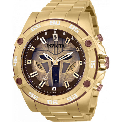Invicta Men's Watch - Star Wars Armorer Chronograph Yellow Gold Bracelet | 34754 ,