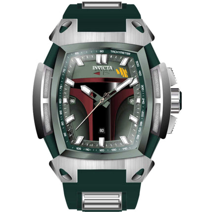 Invicta Men's Watch - Star Wars Boba Fett Chronograph Steel and Rubber Strap | 43007 ,
